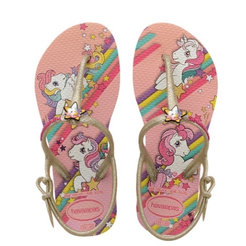 Havaianas Freedom My Little Pony Sandals Size 3/4Y NWT